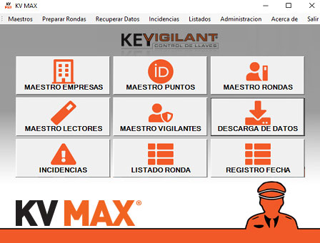 Control de rondas KVMAX. Software multi-usuario y multi-empresa.