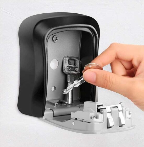 Caja de seguridad para llaves montada en pared