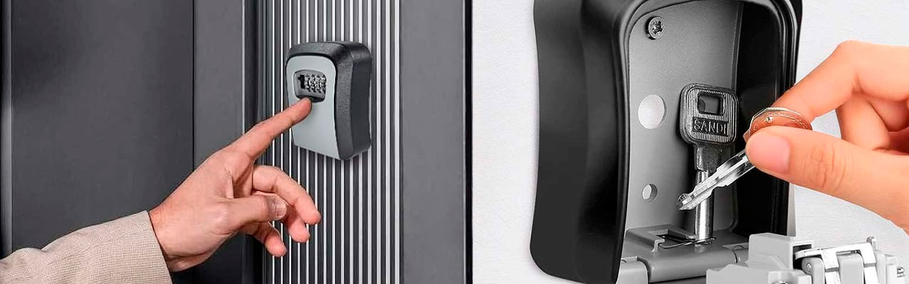 Caja de seguridad para llaves montada en pared